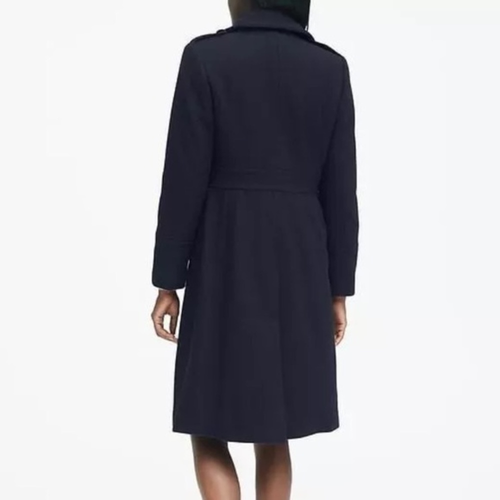 Banana Repulbic Melton Military Coat Navy 2 4 6 - Picture 6 of 8